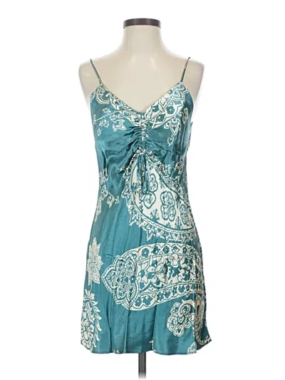 Pre-owned Zara Cocktail Dress In Blue