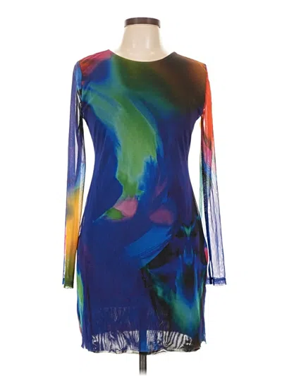 Pre-owned Zara Cocktail Dress In Blue