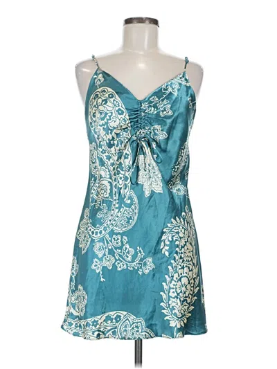 Pre-owned Zara Cocktail Dress In Blue