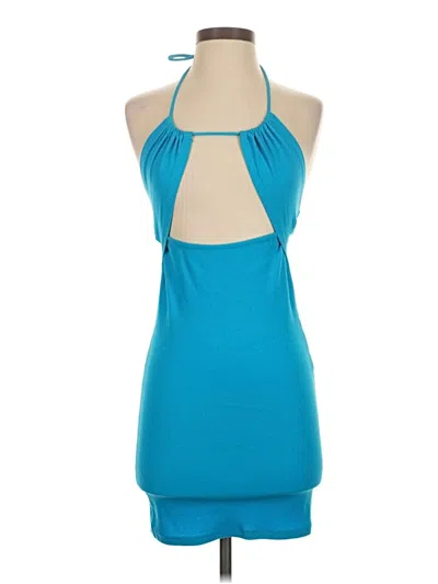 Pre-owned Zara Cocktail Dress In Blue