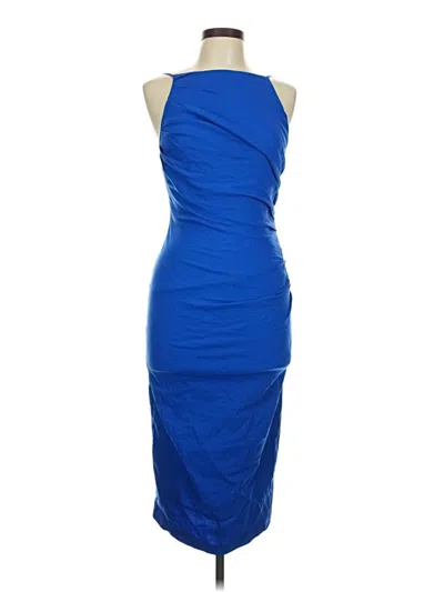 Pre-owned Zara Cocktail Dress In Blue