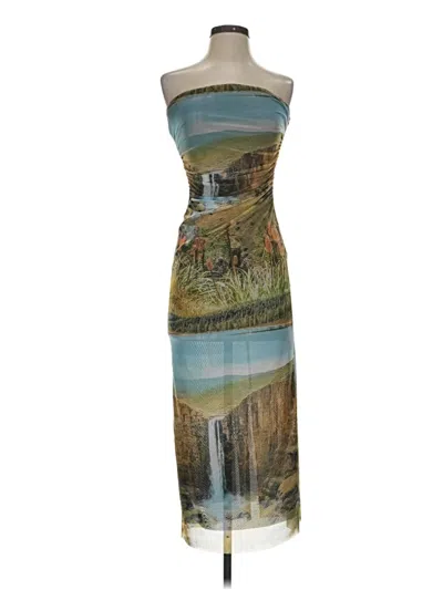 Pre-owned Zara Cocktail Dress In Blue