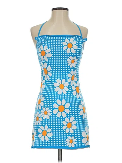 Pre-owned Zara Cocktail Dress In Blue