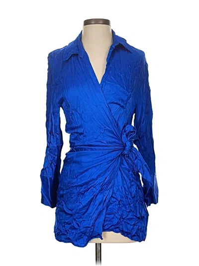 Pre-owned Zara Cocktail Dress In Blue