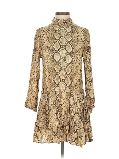 Pre-owned Zara Cocktail Dress In Brown