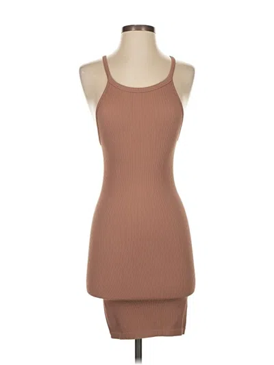 Pre-owned Zara Cocktail Dress In Brown