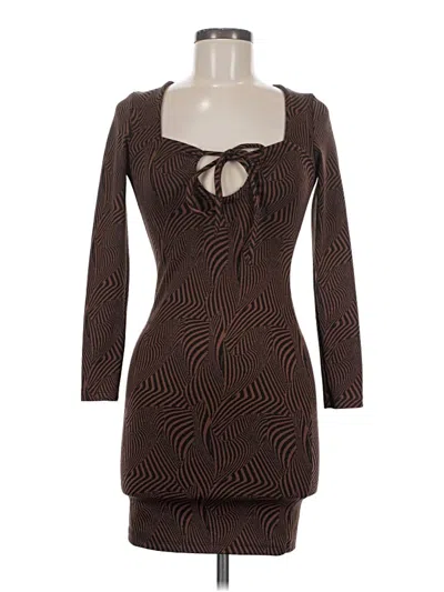 Pre-owned Zara Cocktail Dress In Brown