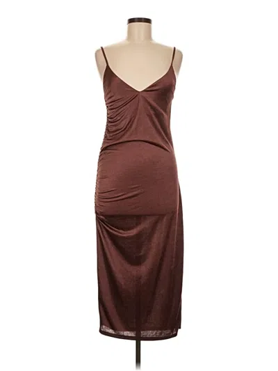 Pre-owned Zara Cocktail Dress In Brown