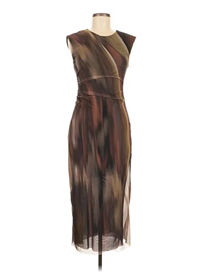Pre-owned Zara Cocktail Dress In Brown