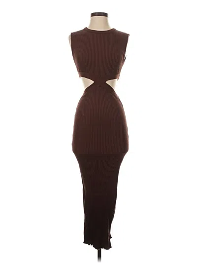 Pre-owned Zara Cocktail Dress In Brown