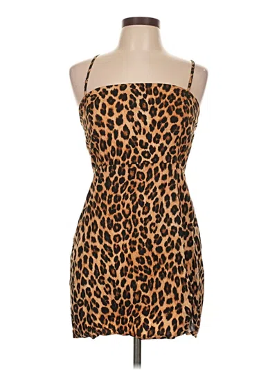 Pre-owned Zara Cocktail Dress In Brown