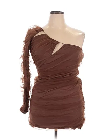 Pre-owned Zara Cocktail Dress In Brown