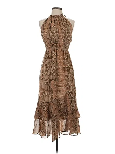 Pre-owned Zara Cocktail Dress In Brown
