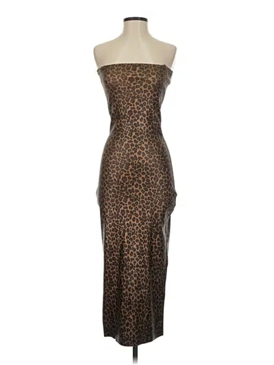 Pre-owned Zara Cocktail Dress In Brown
