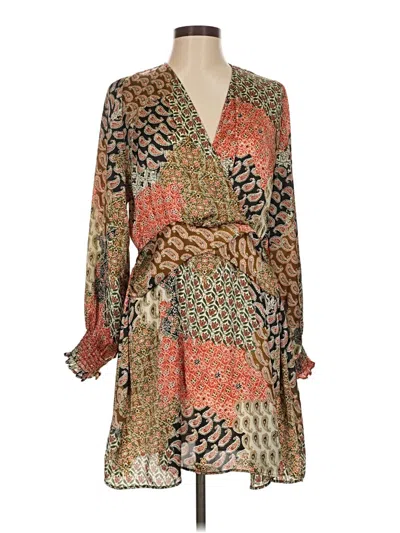 Pre-owned Zara Cocktail Dress In Brown