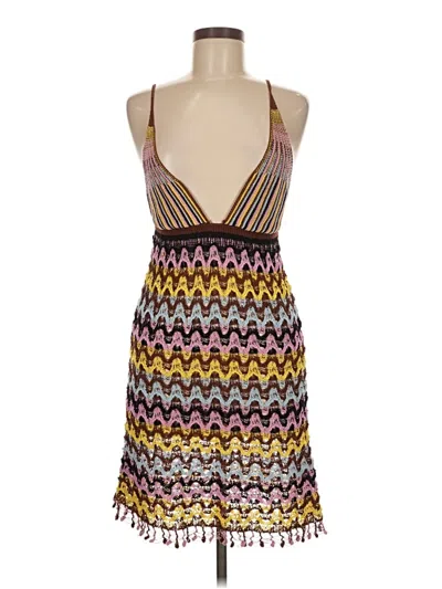 Pre-owned Zara Cocktail Dress In Brown