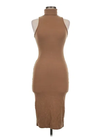 Pre-owned Zara Cocktail Dress In Brown