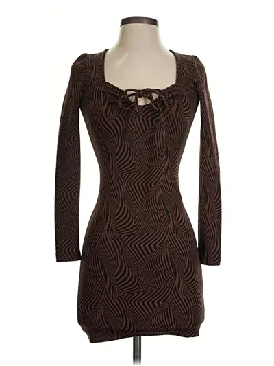 Pre-owned Zara Cocktail Dress In Brown