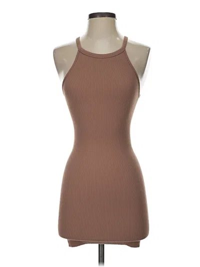 Pre-owned Zara Cocktail Dress In Brown
