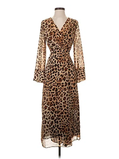 Pre-owned Zara Cocktail Dress In Brown