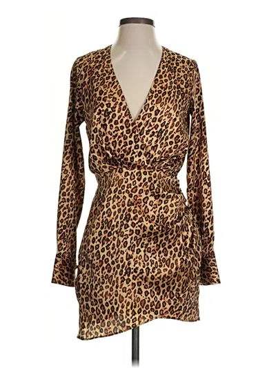Zara Cocktail Dress In Animal Print