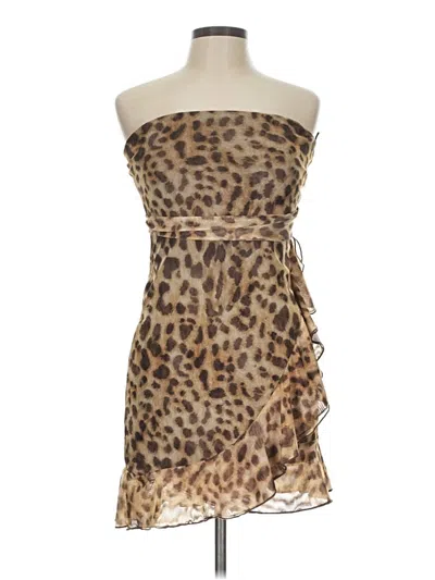 Pre-owned Zara Cocktail Dress In Brown