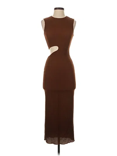 Pre-owned Zara Cocktail Dress In Brown