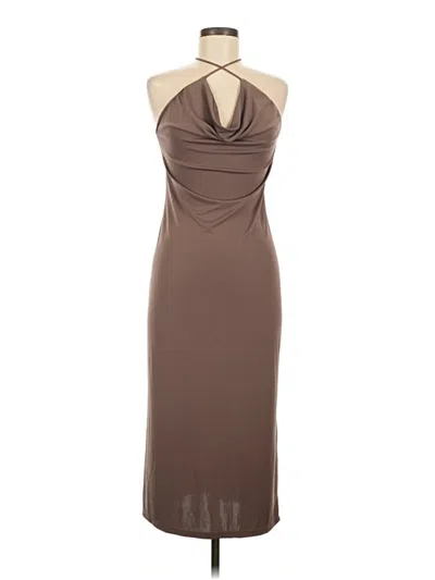 Pre-owned Zara Cocktail Dress In Brown