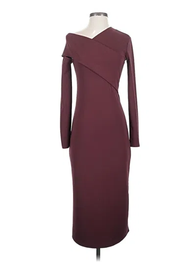 Pre-owned Zara Cocktail Dress In Burgundy