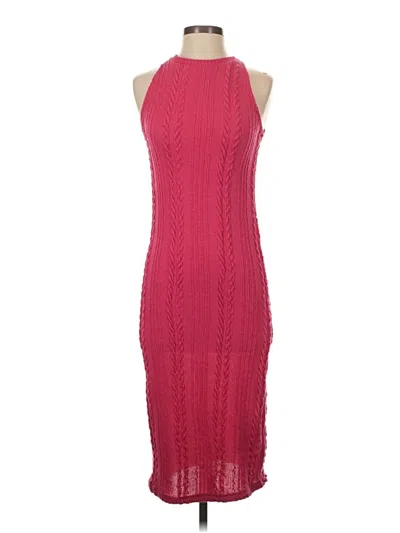 Pre-owned Zara Cocktail Dress In Burgundy
