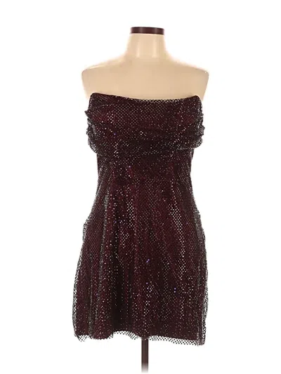 Zara Cocktail Dress In Burgundy