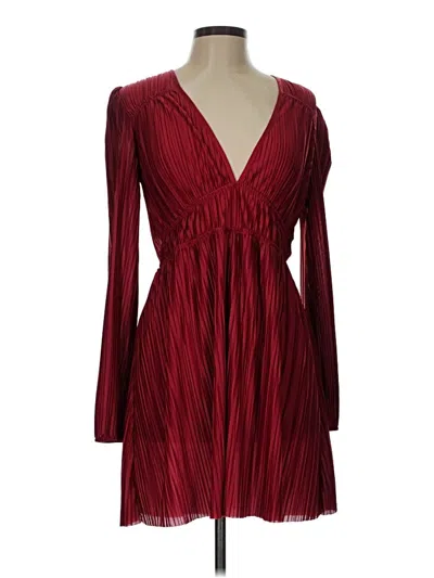 Pre-owned Zara Cocktail Dress In Burgundy