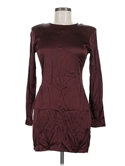 Pre-owned Zara Cocktail Dress In Burgundy