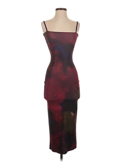Pre-owned Zara Cocktail Dress In Burgundy