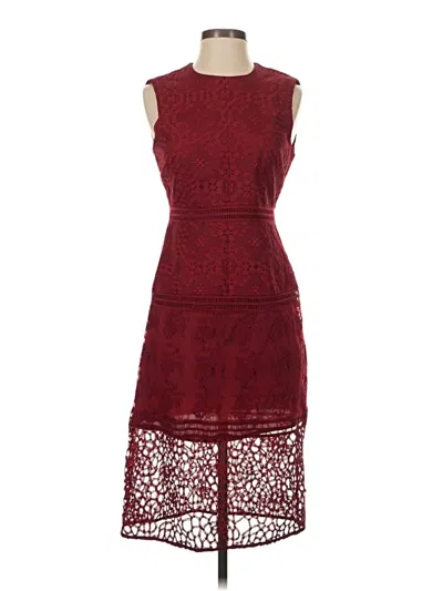 Pre-owned Zara Cocktail Dress In Burgundy