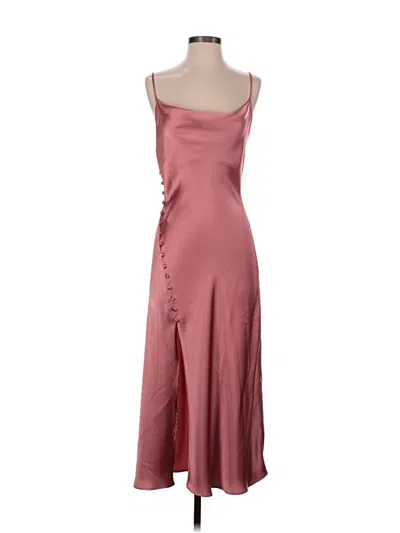 Pre-owned Zara Cocktail Dress In Burgundy