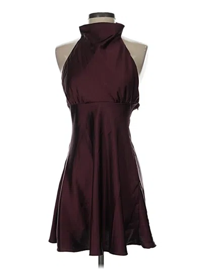 Pre-owned Zara Cocktail Dress In Burgundy