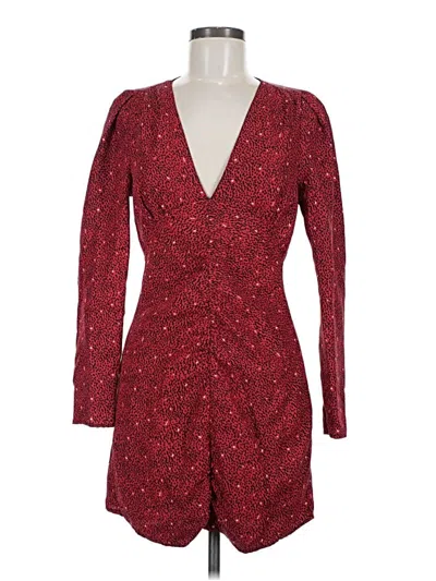 Pre-owned Zara Cocktail Dress In Burgundy