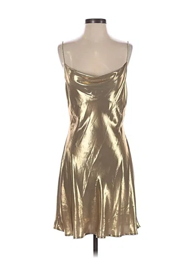 Pre-owned Zara Cocktail Dress In Gold