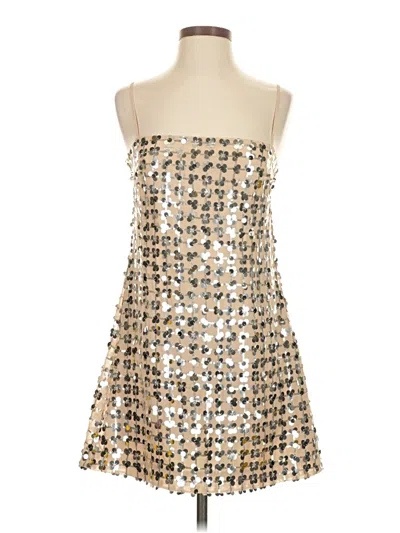 Pre-owned Zara Cocktail Dress In Gold