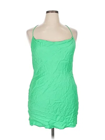Pre-owned Zara Cocktail Dress In Green