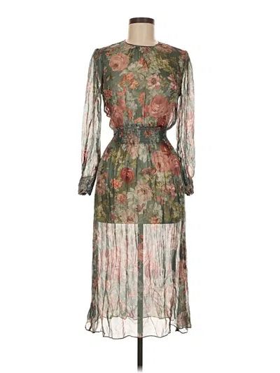 Pre-owned Zara Cocktail Dress In Green