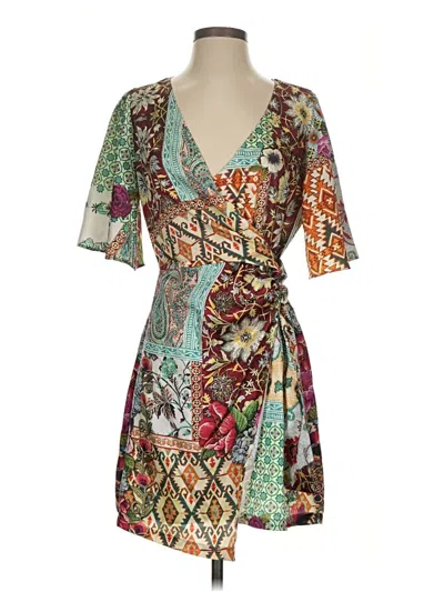 Pre-owned Zara Cocktail Dress In Green