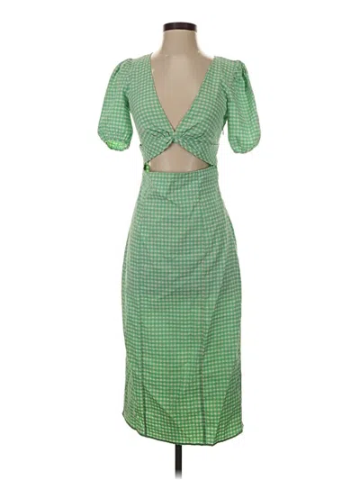 Pre-owned Zara Cocktail Dress In Green