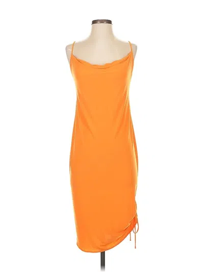 Pre-owned Zara Cocktail Dress In Orange