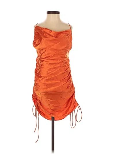 Pre-owned Zara Cocktail Dress In Orange