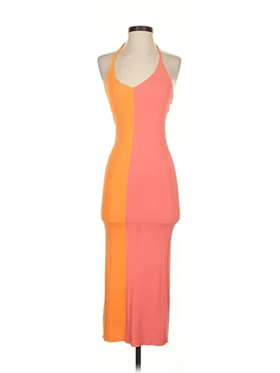 Pre-owned Zara Cocktail Dress In Orange