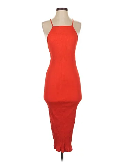 Pre-owned Zara Cocktail Dress In Orange