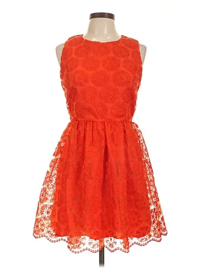 Pre-owned Zara Cocktail Dress In Orange