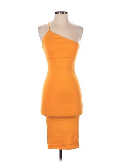 Pre-owned Zara Cocktail Dress In Orange